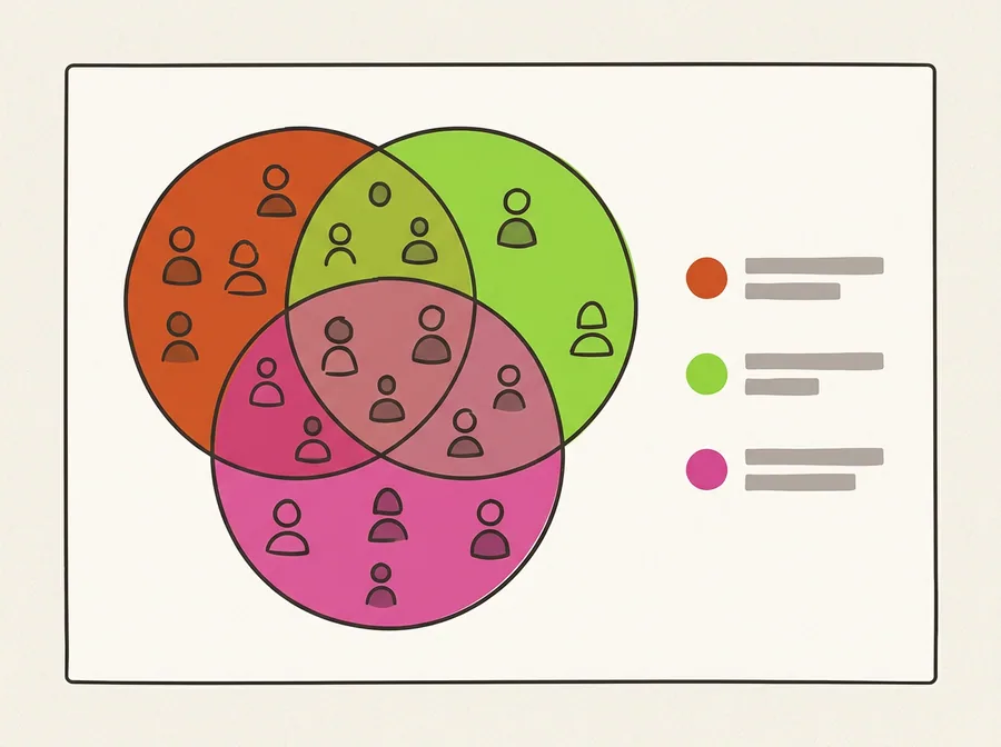 Audience overlap view in Facebook ads management tools showing overlapping segments